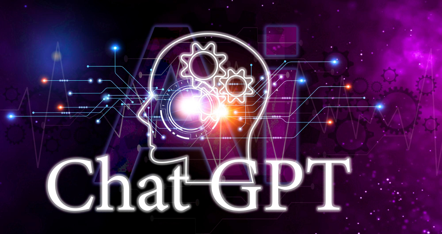 ChatGPT text on an AI technology design